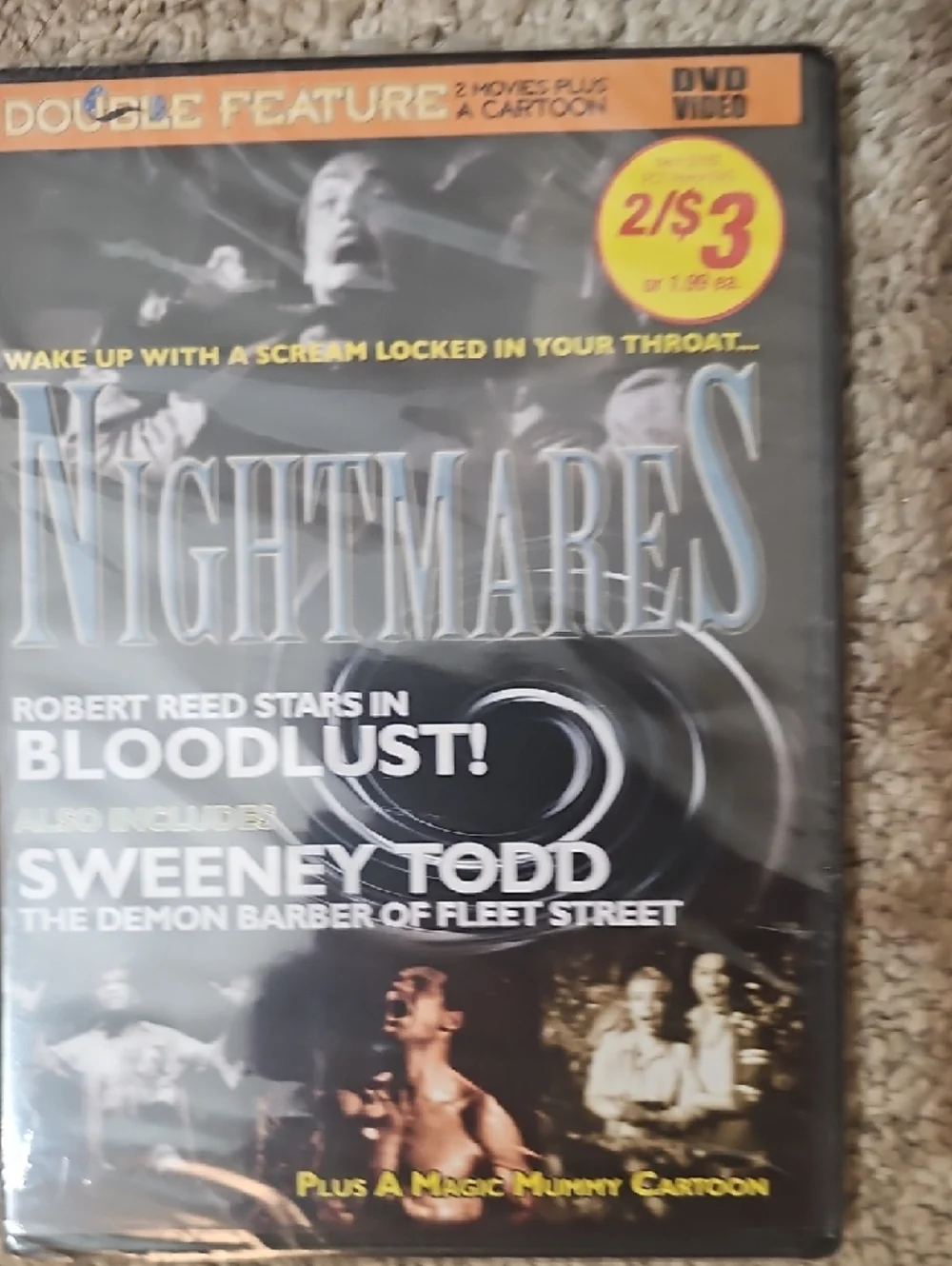 Nightmares & Monsters and Madmen DVD Double Feature - Black/Green Covers